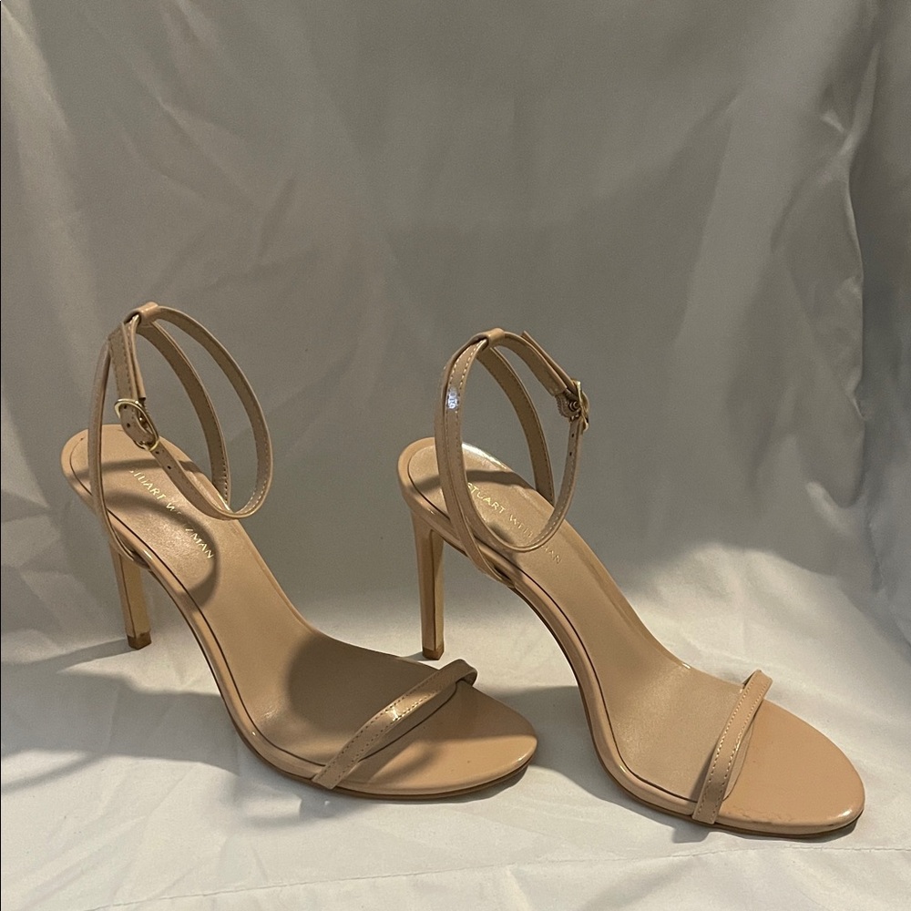 Stuart Weitzman Nude Strappy Heels Dancer Size 6